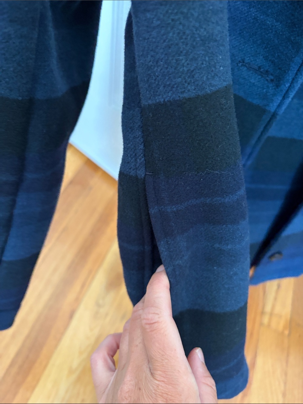 Blue Plaid Button Jacket - Picture 5 of 8